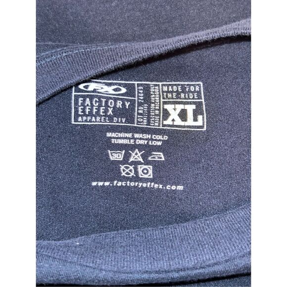 Factory Effex Apparel Navy Motorcycle T Shirt Size XL #104 - Picture 3 of 6